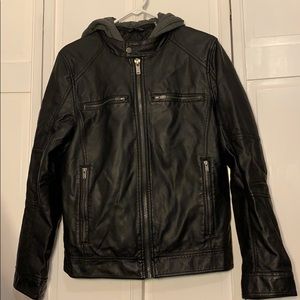 GUESS | black leather jacket size S